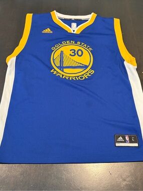 Stephen Curry Golden State Warriors #30 Adidas NBA Jersey Blue Youth Size L